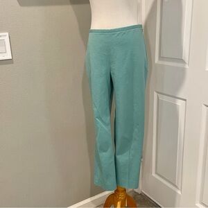 J. McLaughlin Blue Green  Straight Leg Women’s Cotton Pants Size 8